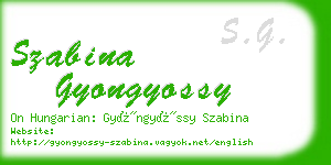 szabina gyongyossy business card